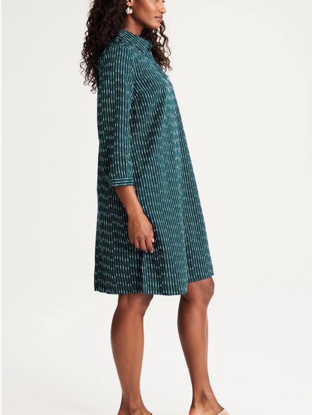 Pure Jill Dobby-Textured Shirtdress - Picture 2 of 7